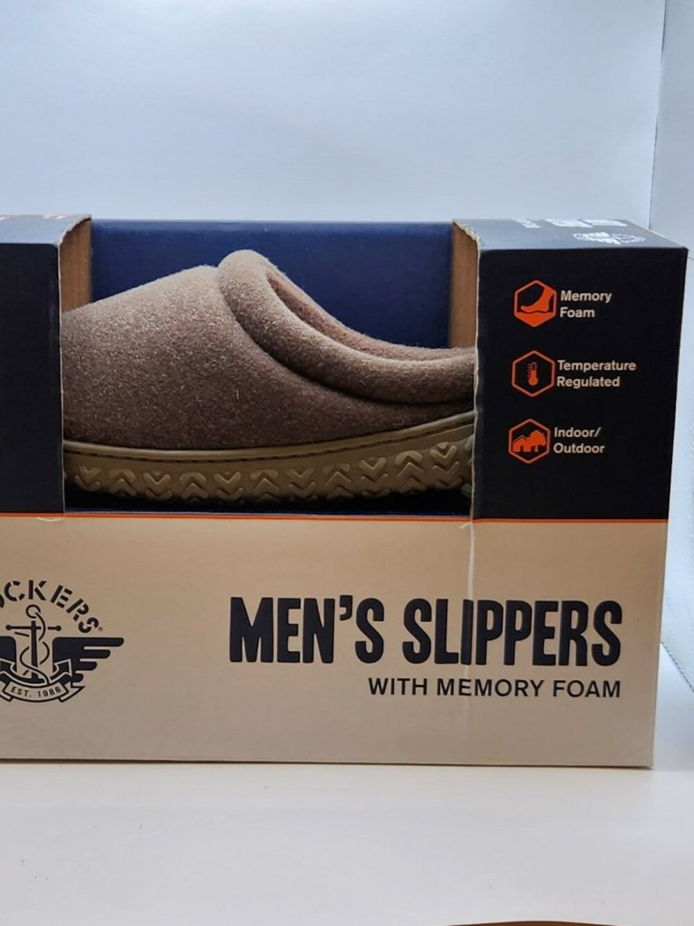 Dockers slippers sz M 7-8 brown cushioned insole NIB